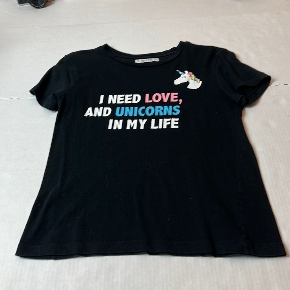 Black Unicorn Graphic Baby Tee | Y2K Fitted Babydoll · Pull&Bear